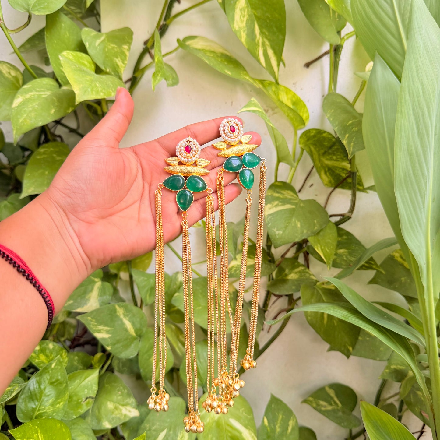 Prisha Long Kashmiri Earrings