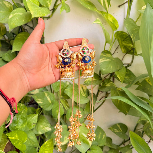 Tara Kashmiri Long chain Earrings