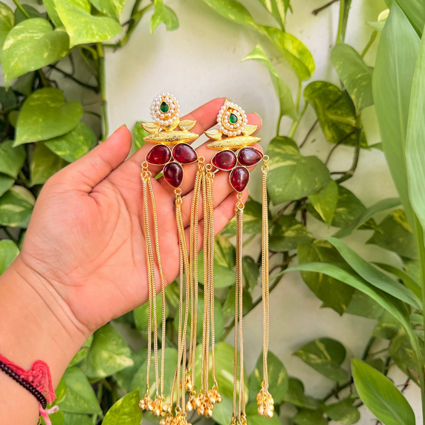 Prisha Long Kashmiri Earrings
